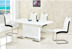 Melrose 2 White Faux Leather Side Chairs