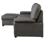 Michigan 2-Pc Dark Gray LAF Sectional with Pull-Out Bed