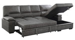 Michigan 2-Pc Dark Gray RAF Sectional with Pull-Out Bed