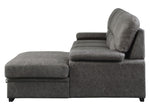 Michigan 2-Pc Dark Gray RAF Sectional with Pull-Out Bed