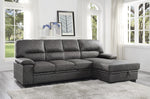 Michigan 2-Pc Dark Gray RAF Sectional with Pull-Out Bed