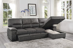 Michigan 2-Pc Dark Gray RAF Sectional with Pull-Out Bed