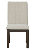 Dellbeck 2 Beige Fabric/Brown Wood Side Chairs