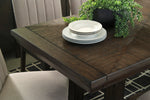 Dellbeck Brown Wood Extendable Dining Table