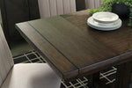 Dellbeck Brown Wood Extendable Dining Table