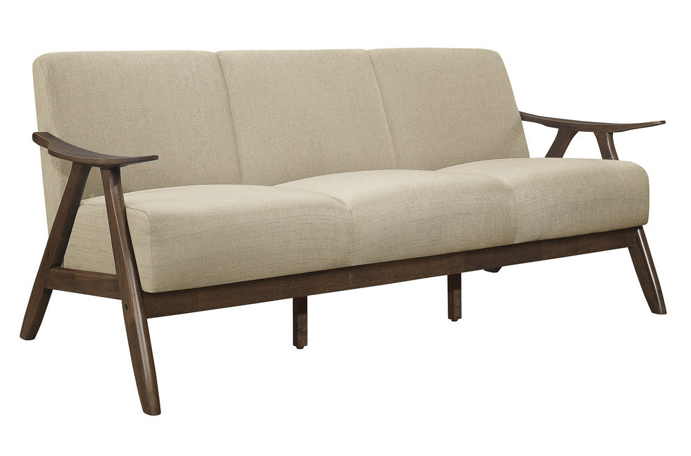 Damala Light Brown Textured Fabric Sofa