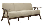 Damala Light Brown Textured Fabric Sofa