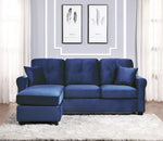 Monty Navy Velvet Reversible Sectional Sofa