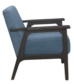 Ocala Blue Linen Like Fabric Accent Chair