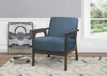 Ocala Blue Linen Like Fabric Accent Chair