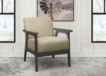 Ocala Brown Linen Like Fabric Accent Chair