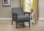 Ocala Gray Linen Like Fabric Accent Chair