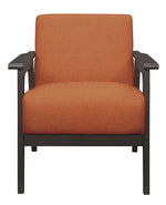 Ocala Orange Linen Like Fabric Accent Chair