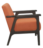 Ocala Orange Linen Like Fabric Accent Chair