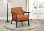 Ocala Orange Linen Like Fabric Accent Chair