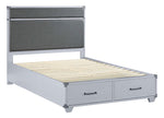 Orchest Gray PU Leather/Wood Full Storage Bed