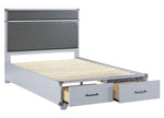 Orchest Gray PU Leather/Wood Full Storage Bed