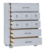 Orchest Gray Wood 5-Drawer Chest