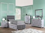 Orchest Gray Wood 6-Drawer Dresser