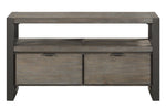 Prudhoe Brown Wood/Metal 2-Drawer TV Stand