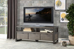 Prudhoe Brown Wood/Metal 3-Drawer TV Stand