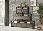 Prudhoe Brown Wood/Metal 3-Drawer TV Stand