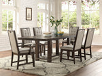 Rathdrum 2 Gray Fabric/Dark Oak Wood Arm Chairs