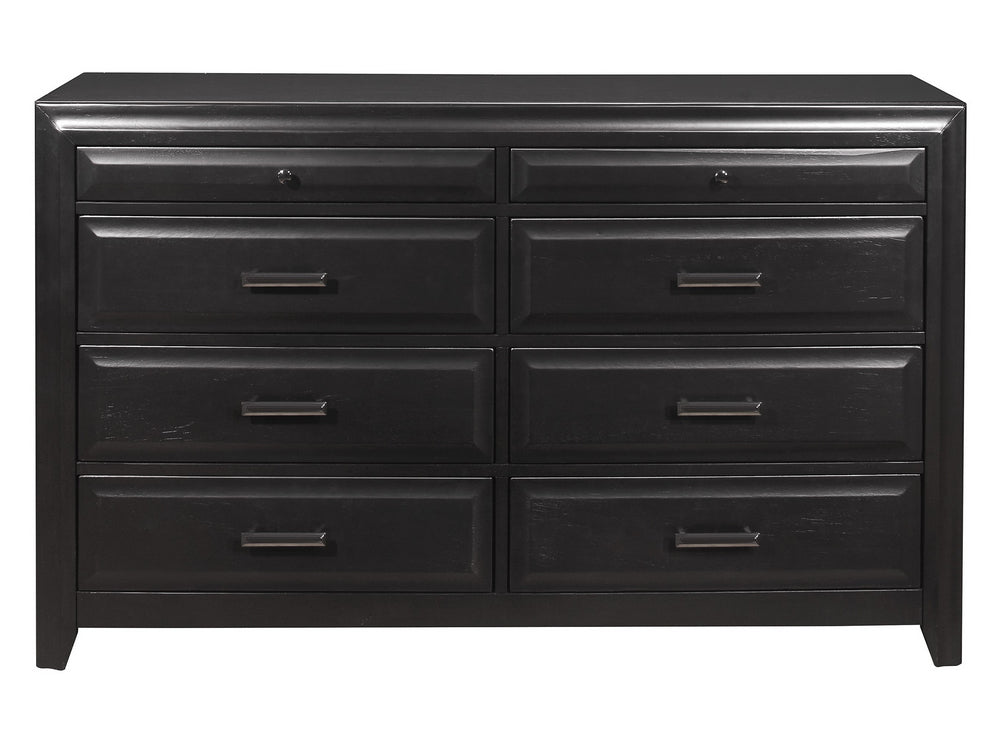 Cordelia Espresso Wood 8-Drawer Dresser