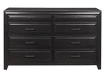 Cordelia Espresso Wood 8-Drawer Dresser