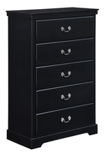 Seabright Black Wood 5-Drawer Chest