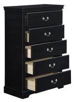 Seabright Black Wood 5-Drawer Chest