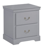 Seabright Gray Wood 2-Drawer Nightstand