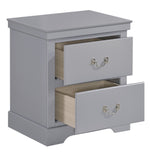 Seabright Gray Wood 2-Drawer Nightstand