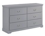 Seabright Gray Wood 6-Drawer Dresser