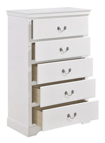 Seabright White Wood 5-Drawer Chest