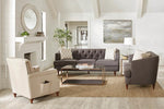 Shelby Grey Linen-Like Fabric Sofa (Oversized)