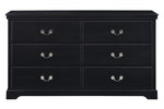 Seabright Black Wood 6-Drawer Dresser