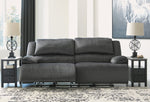 Clonmel Charcoal Microfiber 2-Seat Manual Recliner Sofa (Oversized)