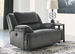 Clonmel Charcoal Microfiber Zero Wall Wide Seat Power Recliner