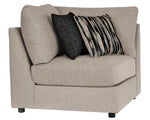 Kellway 3-Pc Bisque Fabric Modular Loveseat