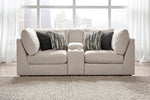 Kellway 3-Pc Bisque Fabric Modular Loveseat