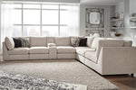 Kellway 7-Pc Bisque Fabric Sectional Sofa with Console