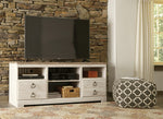 Willowton Whitewash Wood Large TV Stand