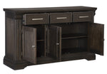 Southlake Wire Brushed Rustic Brown Wood Server