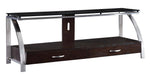 Tioga Espresso Wood/Black Glass TV Stand