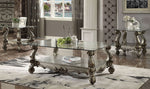 Versailles Antique Platinum Wood/Glass Coffee Table