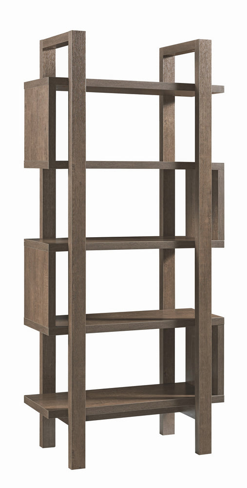 Camellia Walnut Oak Wood 5-Tier Bookcase