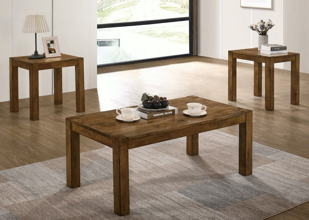 Lynette 3-Pc Brown Wood Table Set