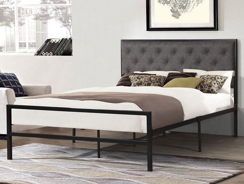 Riccarda Gray Metal Twin Bed