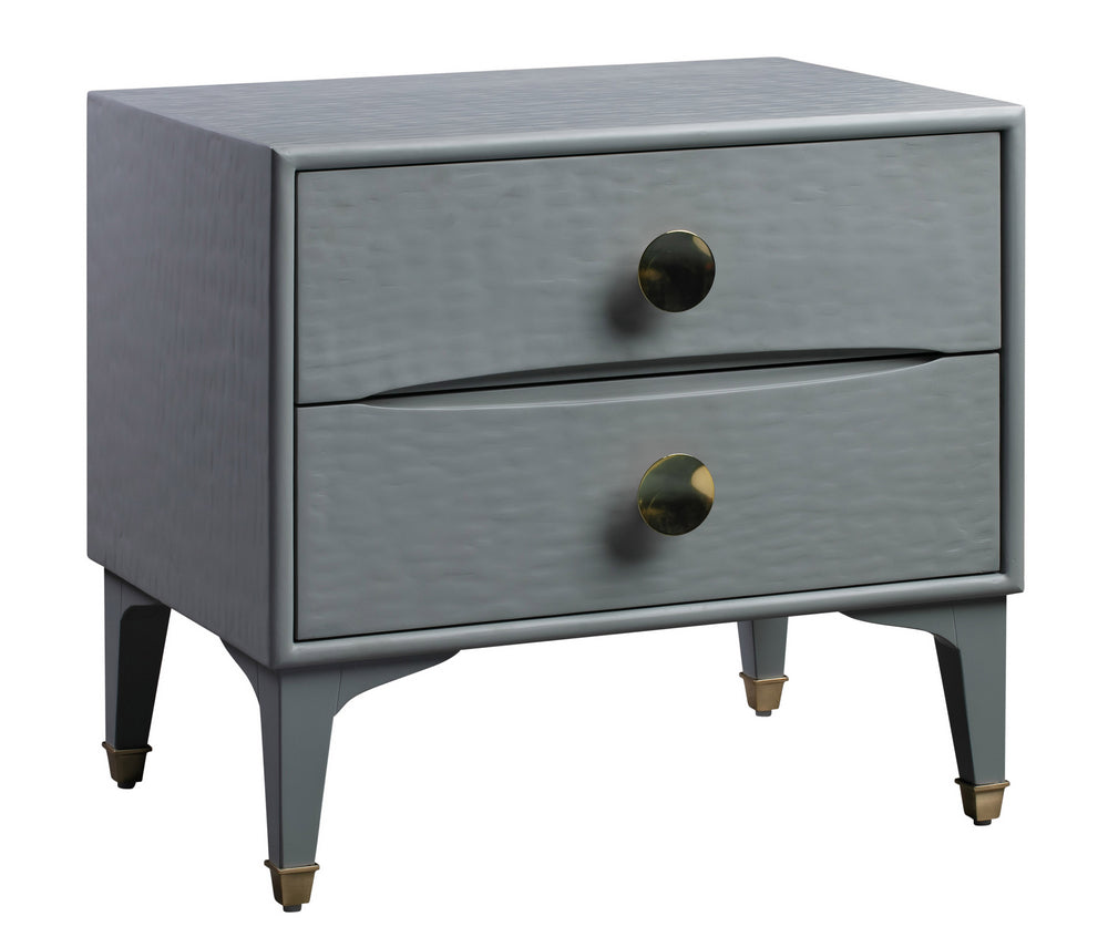 Divine Grey Wood 2-Drawer Nightstand